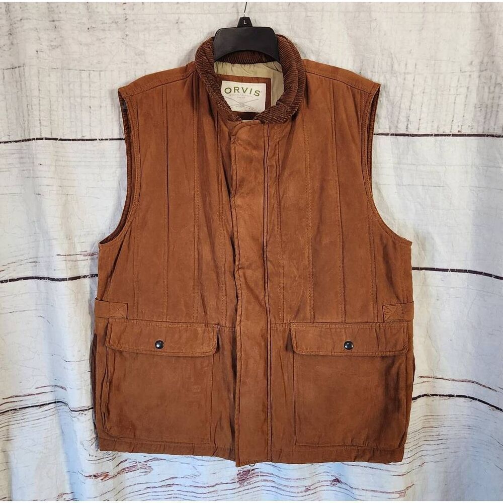 Orvis‎ Microsuede Insulated Zip Front Vest Size Large
